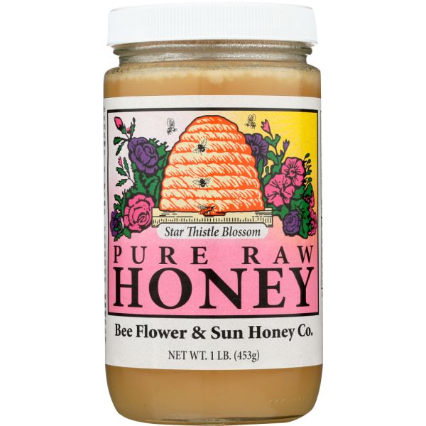 BEE FLOWER AND SUN HONEY: Star Thistle Blossom Honey, 16 oz