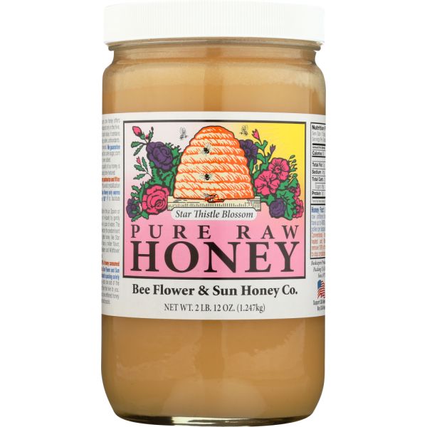 BEE FLOWER AND SUN HONEY: Star Thistle Blossom Honey, 44 oz
