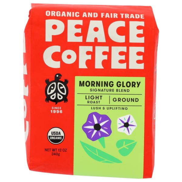 PEACE COFFEE: Coffee Grnd Morning Glory, 12 OZ