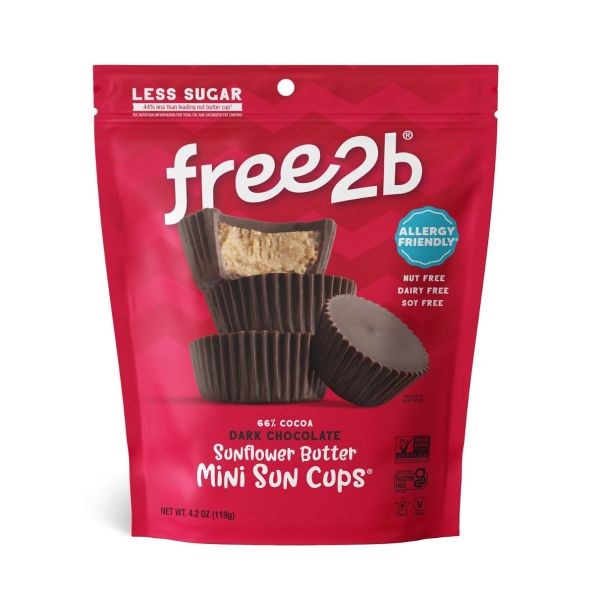 FREE2B FOODS: Dark Chocolate Sun Cup Minis, 4.2 oz