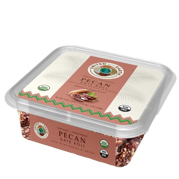 UNITED WITH EARTH: Organic Pecan Date Roll, 12 oz