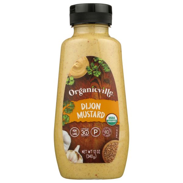 ORGANICVILLE: Mustard Dijon Org, 12 oz