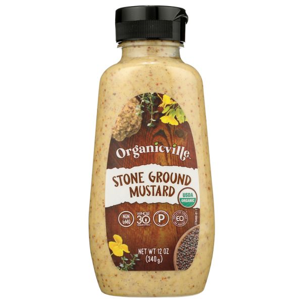 ORGANICVILLE: Mustard Stone Grnd Org, 12 oz