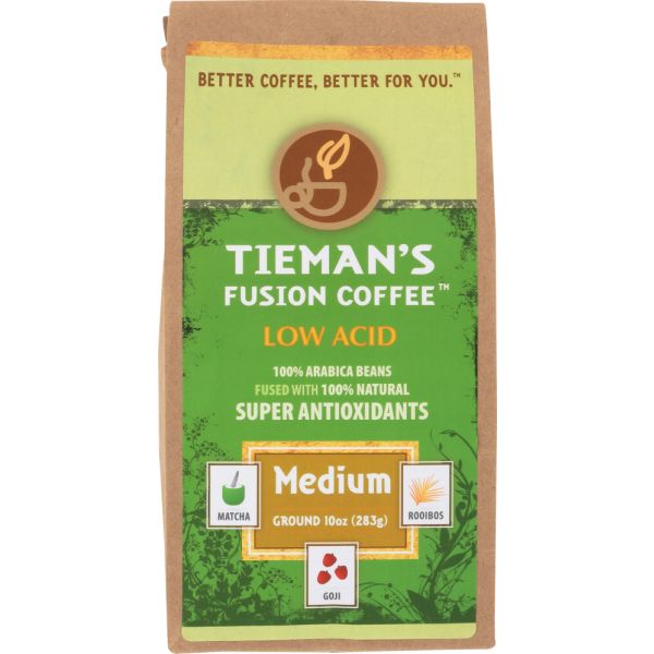 TIEMANS FUSION: Medium Fusion Ground Coffee, 10 oz