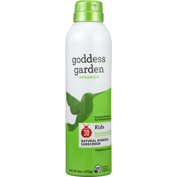 GODDESS GARDEN: Organics Kids Natural Sunscreen SPF 30, Broad Spectrum, Water Resistant, 6 oz