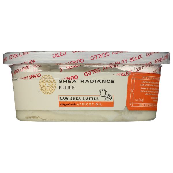 SHEA RADIANCE: Raw Shea Butter Whipped with Apricot Oil, 5 oz