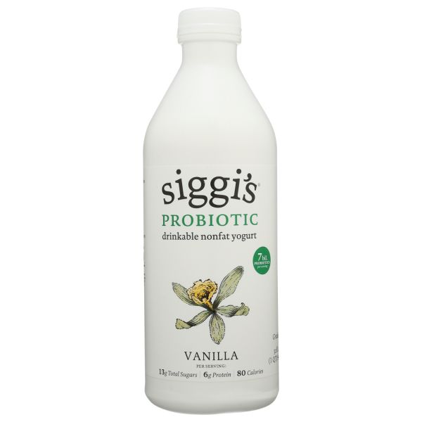 SIGGIS: Filmjölk Vanilla Non-fat Drinkable Yogurt, 32 oz