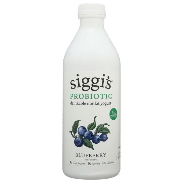 SIGGIS: Blueberry Filmjolk Non Fat Drinkable Yogurt, 32 oz