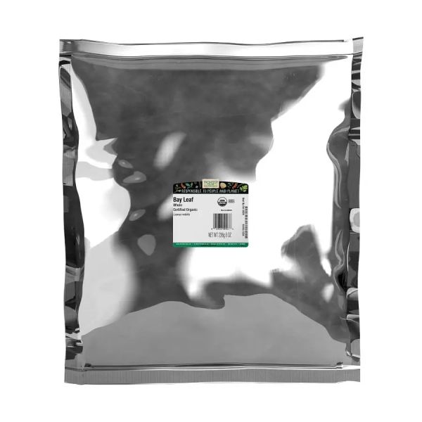FRONTIER BULK: Organic Dried Whole Bay Leaf, 8 oz