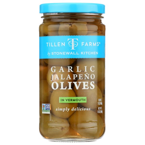 TILLEN FARMS: Olives Garlic Jalapeno, 12 OZ