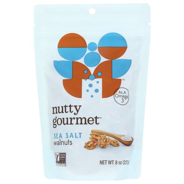 THE NUTTY GOURMET: Nut Walnut Sea Salt, 8 oz