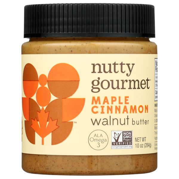 THE NUTTY GOURMET: Nut Butter Maple Cinnamon, 10 oz