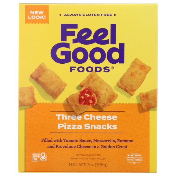 FEEL GOOD FOODS: Pizza Snacks Three Cheese, 7 oz