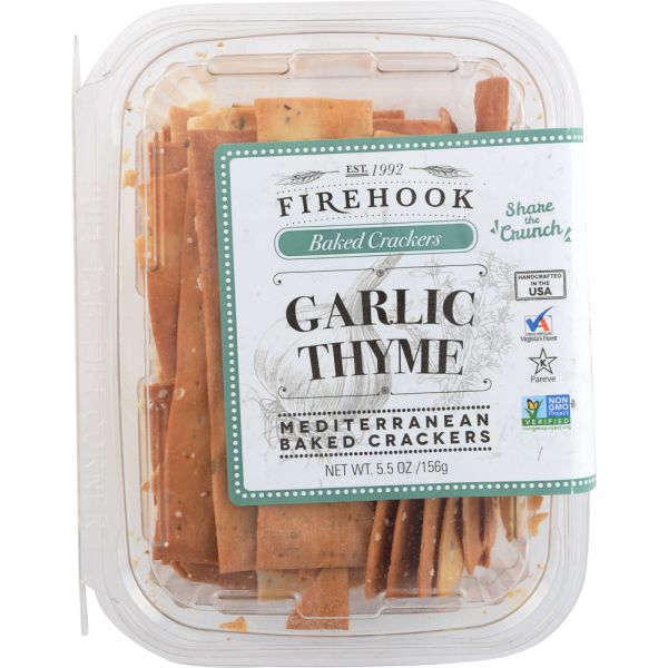FIREHOOK: Garlic Thyme Cracker Snack Box, 5.5 oz