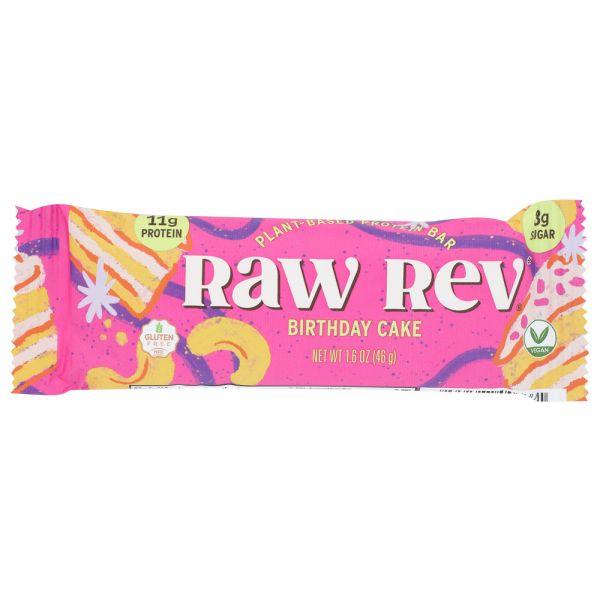 RAW REV: Glo Birthday Cake Bar, 1.6 oz