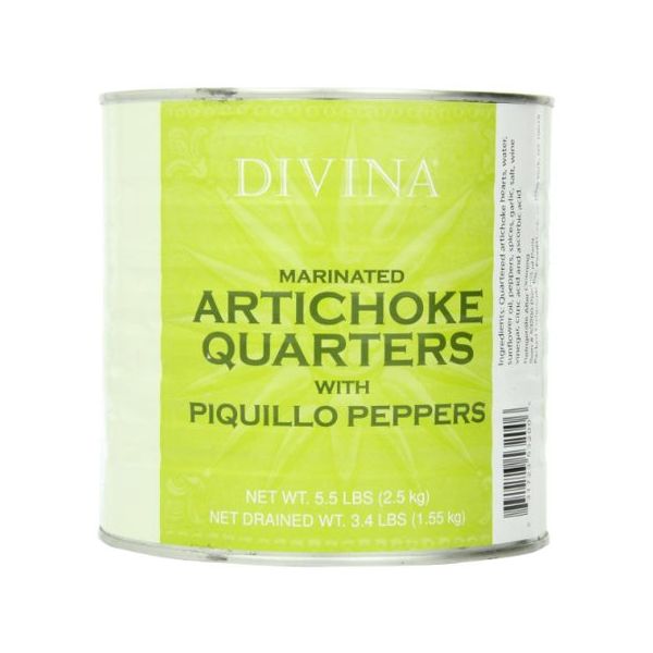 DIVINA: Artichoke Quarter Piquillo Pepper, 5.5 lb