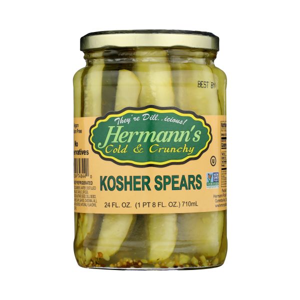 HERMANNS: Pickle Kosher Spears, 24 oz