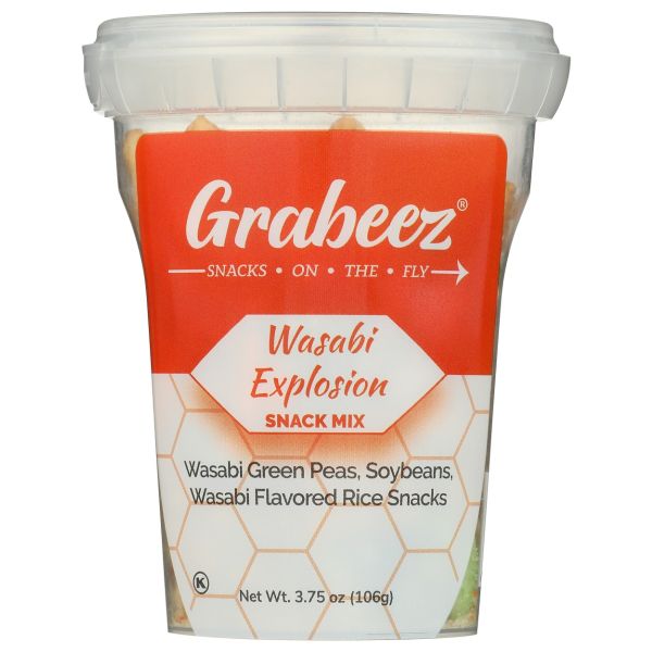 GRABEEZ SNACK CUPS: Wasabi Explosion Snack Cup, 3.75 oz