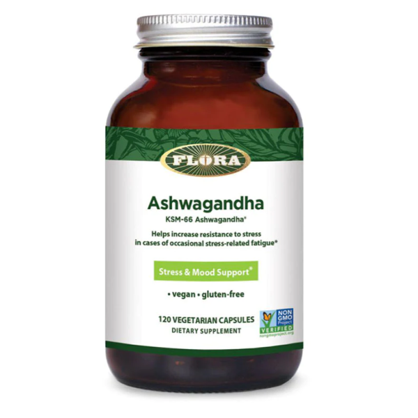 FLORA HEALTH: Ashwagandha KSM 66 Stress and Mood Support, 120 vc
