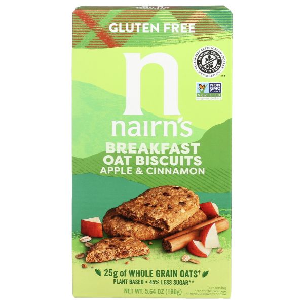 NAIRNS: Apple and Cinnamon Breakfast Oat Biscuits, 5.64 oz