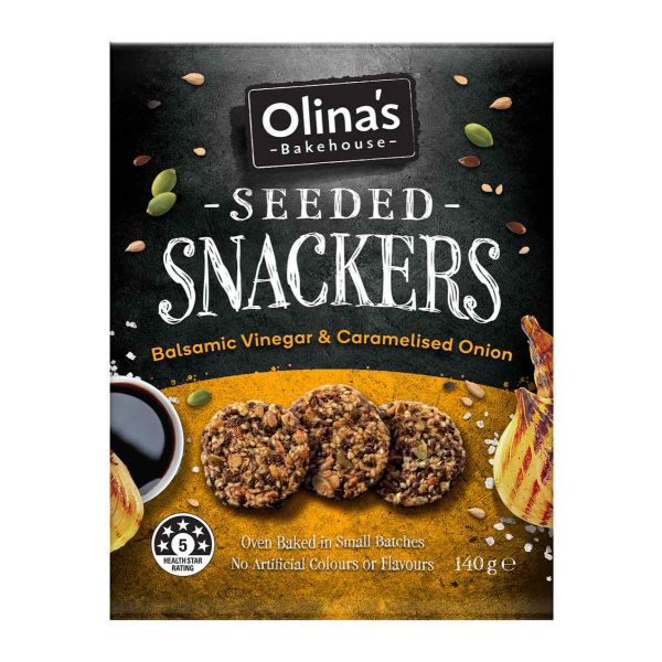 OLINAS BAKEHOUSE: Balsamic Vinegar and Caramelized Onion Snackers, 4.9 oz
