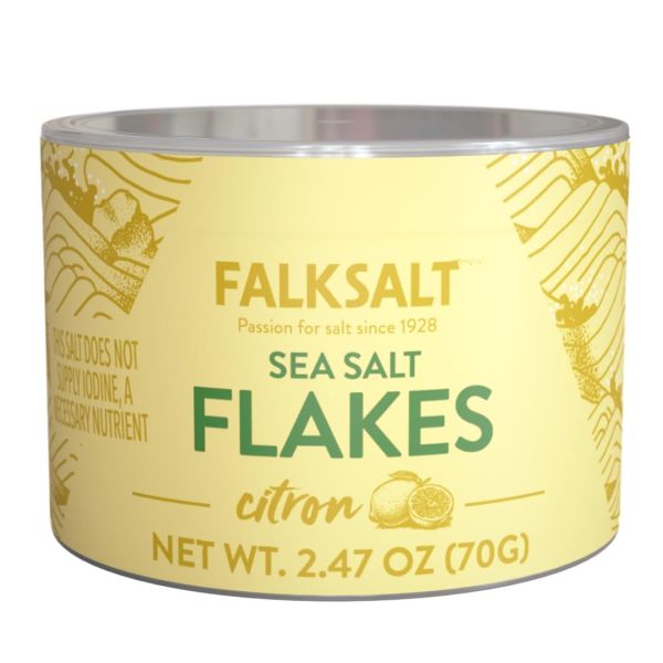 FALKSALT: Citron Sea Salt Flakes, 2.47 oz