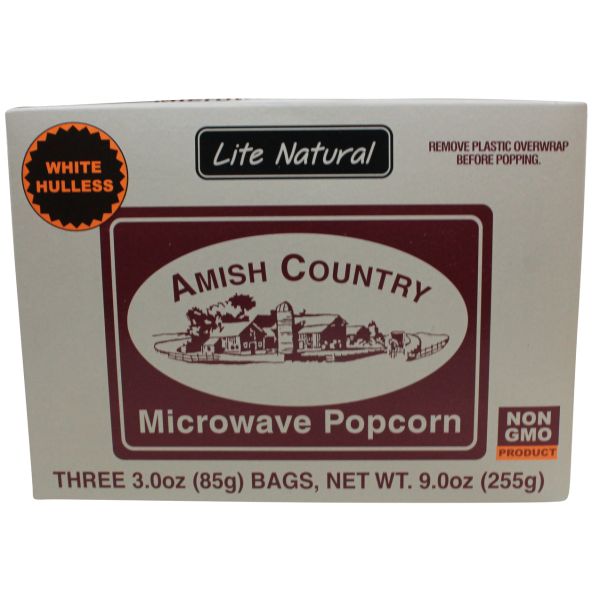 AMISH COUNTRY: Lite Natural Micrcowave Popcorn, 10.5 oz
