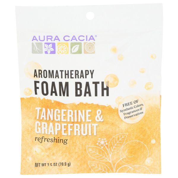 AURA CACIA: Tangerine Grapefruit Foam Bath, 2.5 oz