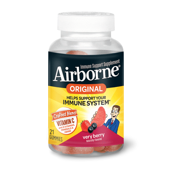 AIRBORNE: Very Berry Immune Support Gummies , 21 un