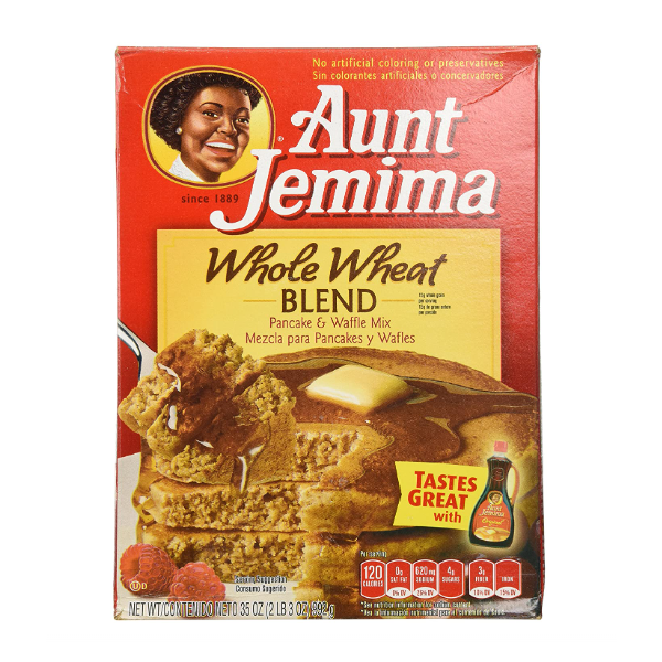 AUNT JEMIMA: Whole Wheat Blend Pancake and Waffle Mix, 35 oz