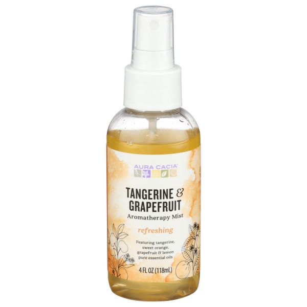 AURA CACIA: Refreshing Tangerine Grapefruit Mist, 4 oz