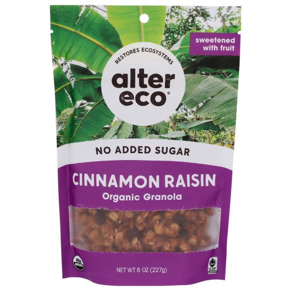 ALTER ECO: Cinnamon Raisin Organic Granola, 8 oz
