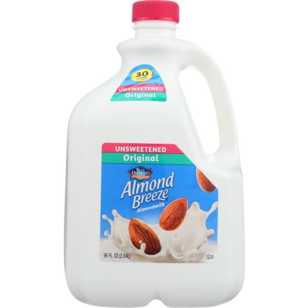 BLUE DIAMOND: Almond Breeze Unsweetened Original Almondmilk, 96 oz