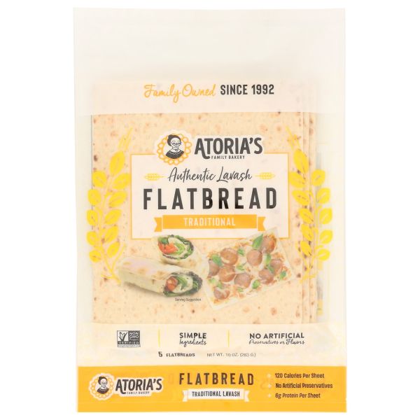ATORIAS: Traditional Lavash Flat Bread, 10 oz