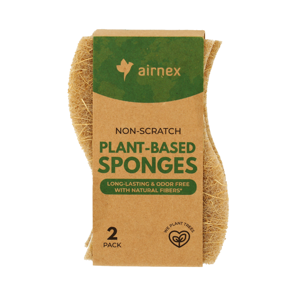AIRNEX: Plant Based S Shape Sponges, 2 pk