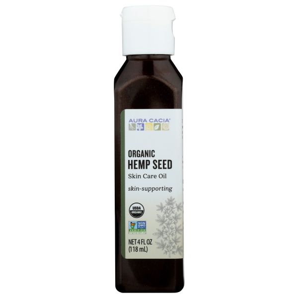 AURA CACIA: Organic Hemp Seed Oil, 4 oz