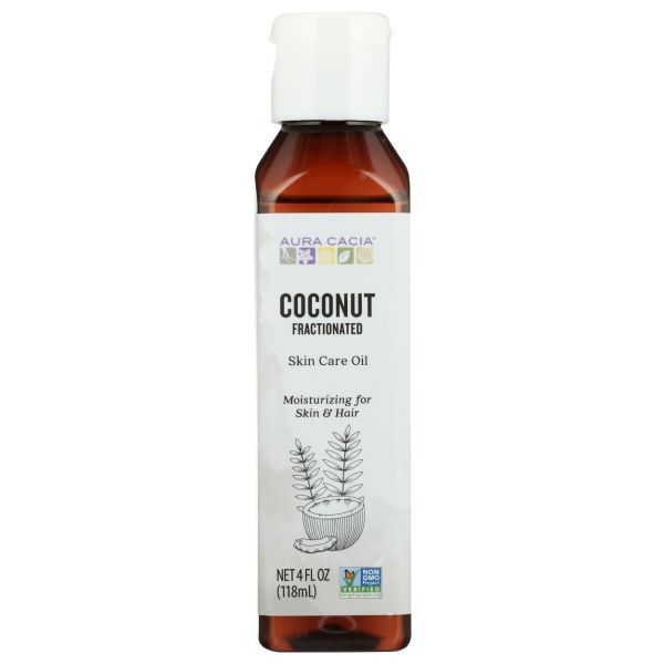 AURA CACIA: Fractionated Coconut Oil, 4 fo