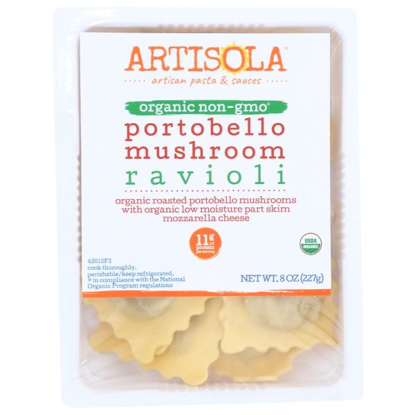 ARISTOLA: Organic Portobello Mushroom Ravioli, 8 oz