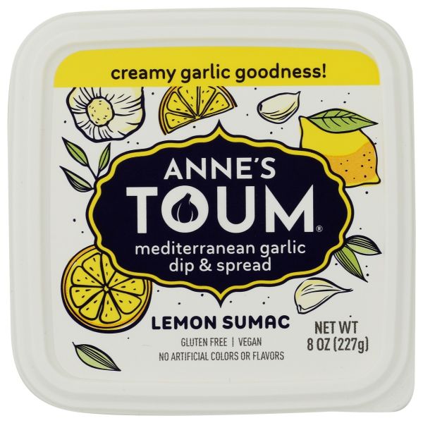 ANNES TOTUM: Lemon Zumac Mediterranean Garlic Dip, 8 oz