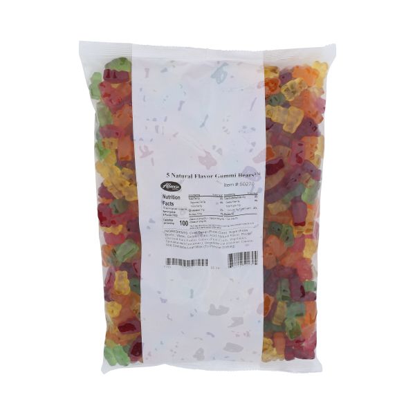 ALBANESE: Natural 5 Flavor Gummi Bears, 5 lb