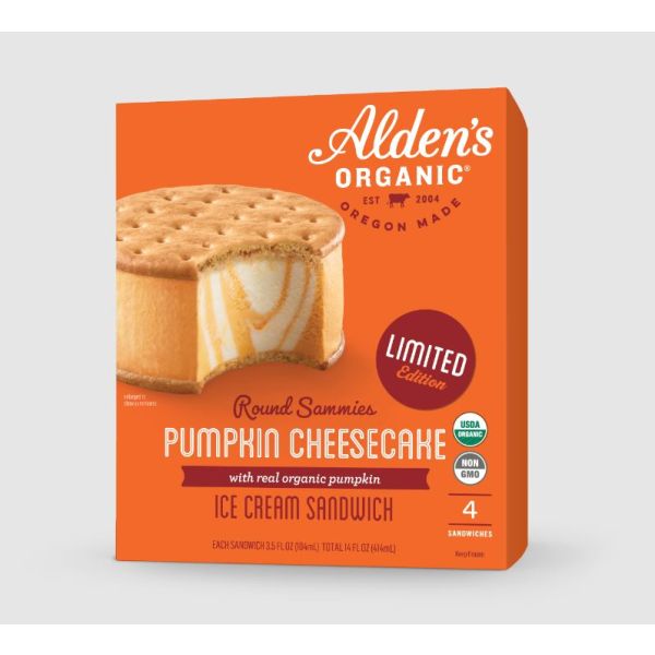 ALDENS ORGANIC: Pumpkin Cheesecake Round Sammies, 14 oz