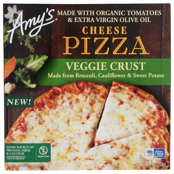 AMYS: Veggie Crust Cheese Pizza, 9.1 oz