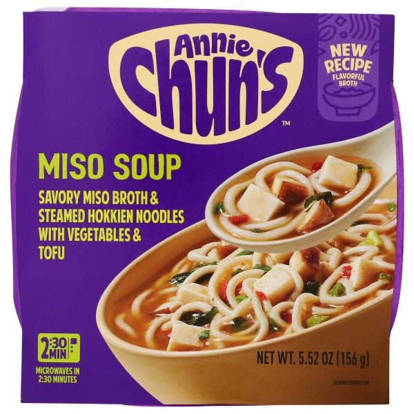 ANNIE CHUNS: Miso Soup Bowl with Vegetables and Tofu, 5.52 oz