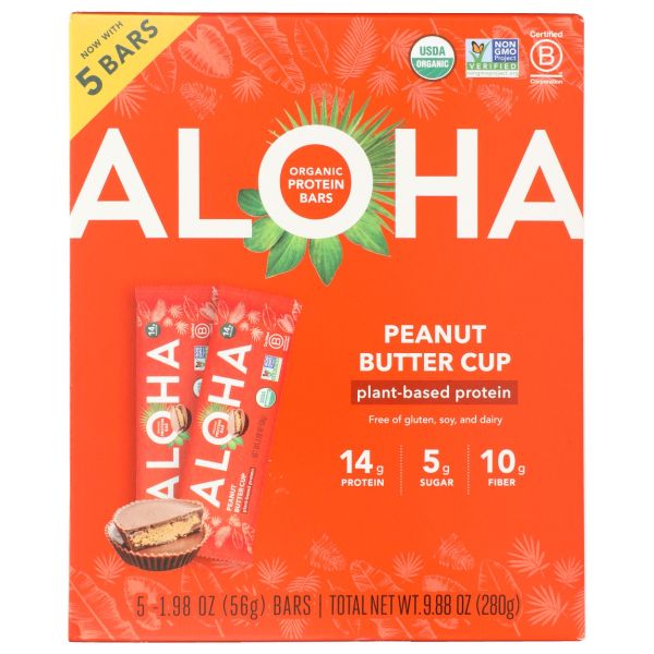 ALOHA: Peanut Butter Cup Bars, 9.88 oz