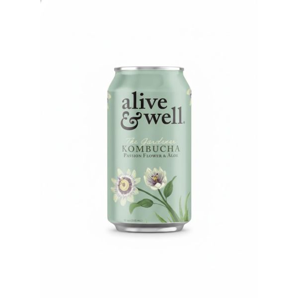 ALIVE AND WELL KOMBUCHA: Passion Flower and Aloe Kombucha, 12 fo