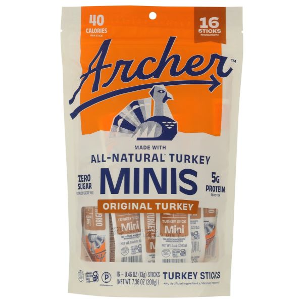 ARCHER: Original Turkey Mini Sticks, 7.36 oz