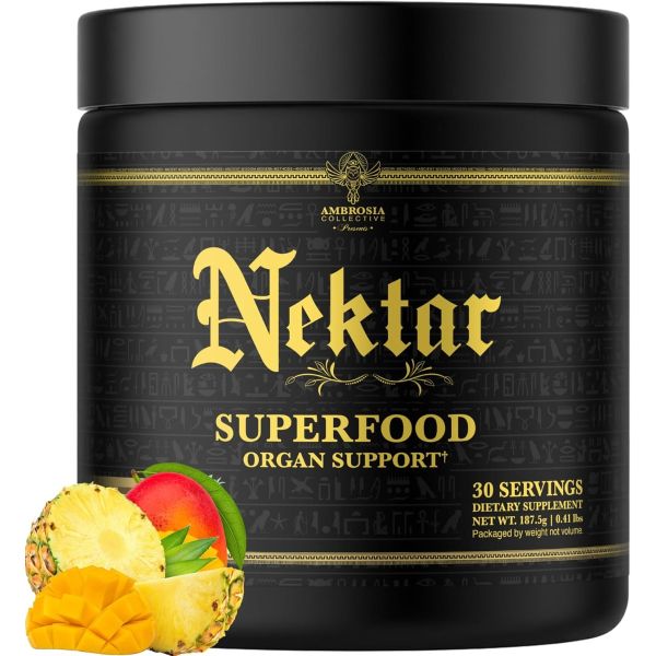 AMBROSIA COLLECTIVE: Nektar Superfood and Vital Organ Health Pineapple Mango, 138 gm