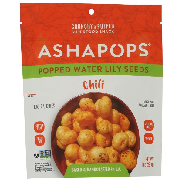 ASHAPOPS: Chili Poppped Waterlily Seeds, 1 oz