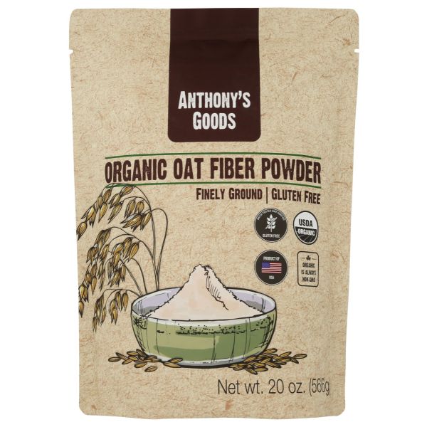 ANTHONYS GOODS: Organic Oat Fiber Powder, 20 oz