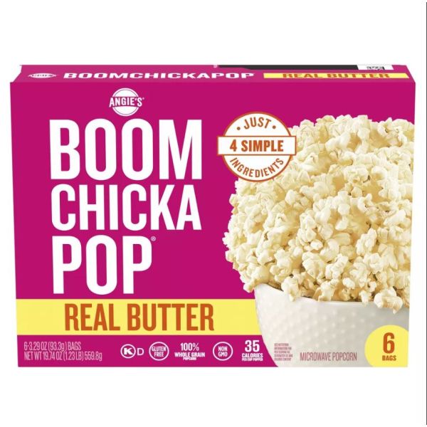ANGIES: Real Butter Microwave Popcorn, 19.74 oz